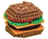 Cheeseburger Perler Bead Project Sheet